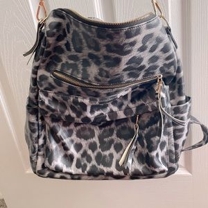 Leopard Backpack satchel Purse